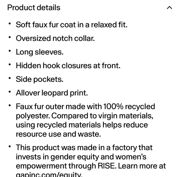 GAP Leopard-Effect Faux Fur Coat in Brown - Picture 4 of 4